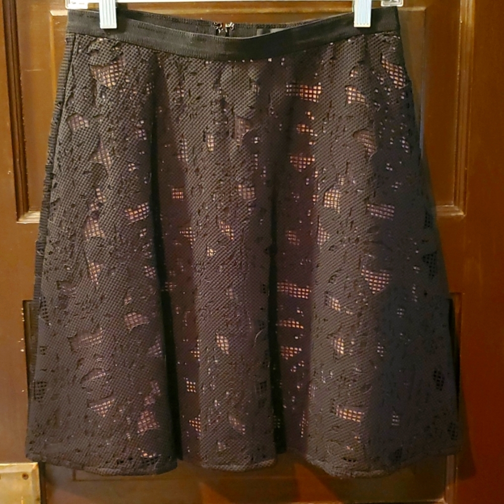 Ann Taylor Black/Beige Skirt Size 4